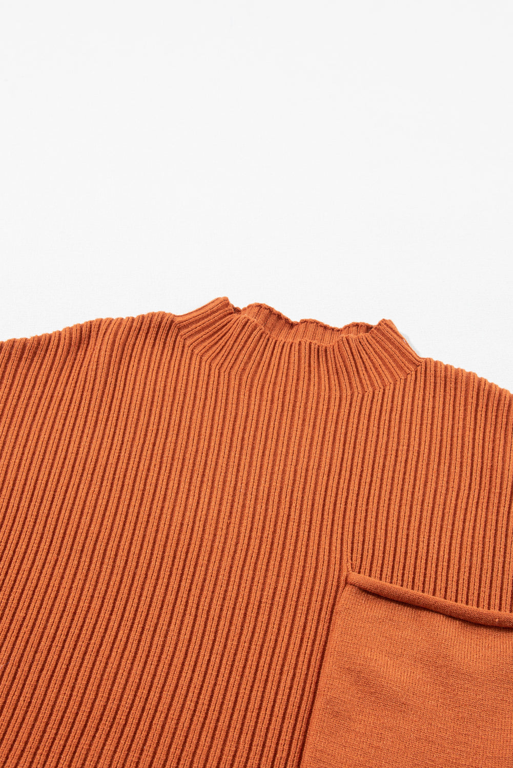 Blackish Green Patch Pocket Ribbed Knit Short Sleeve Sweater Dress