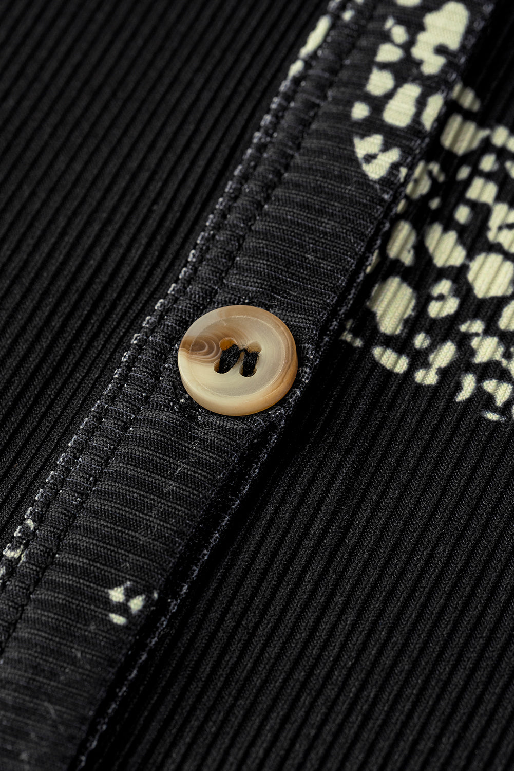 Black Leopard Print Button-up Long Sleeve Shirt Mini Dress