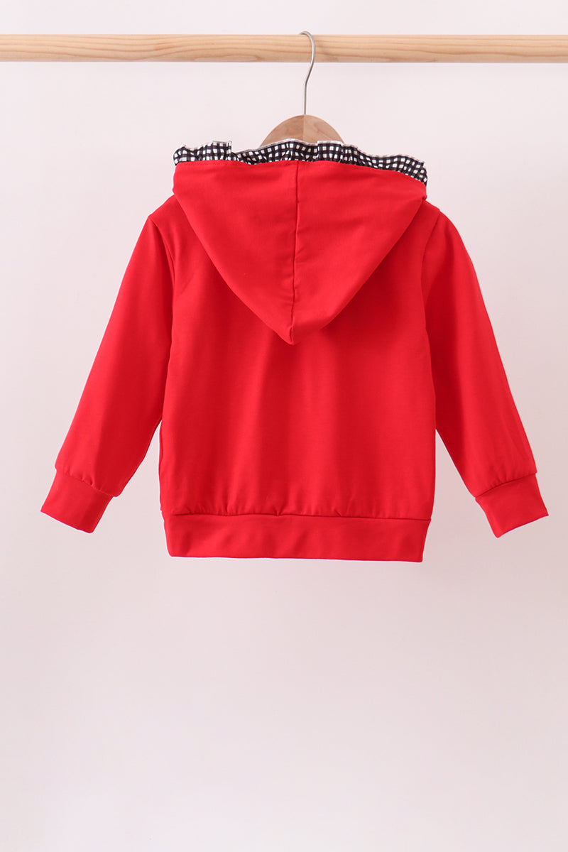 Red Georgia Embroidery Hoodie