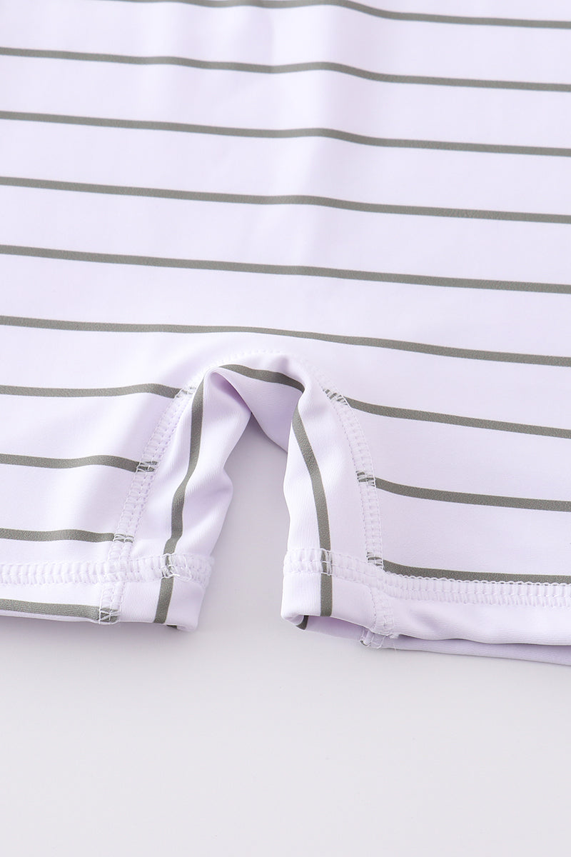 Green stripe boy swimsuit