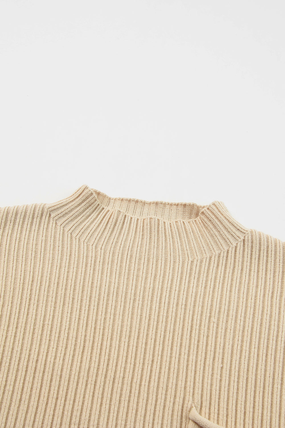 Blackish Green Patch Pocket Ribbed Knit Short Sleeve Sweater Dress