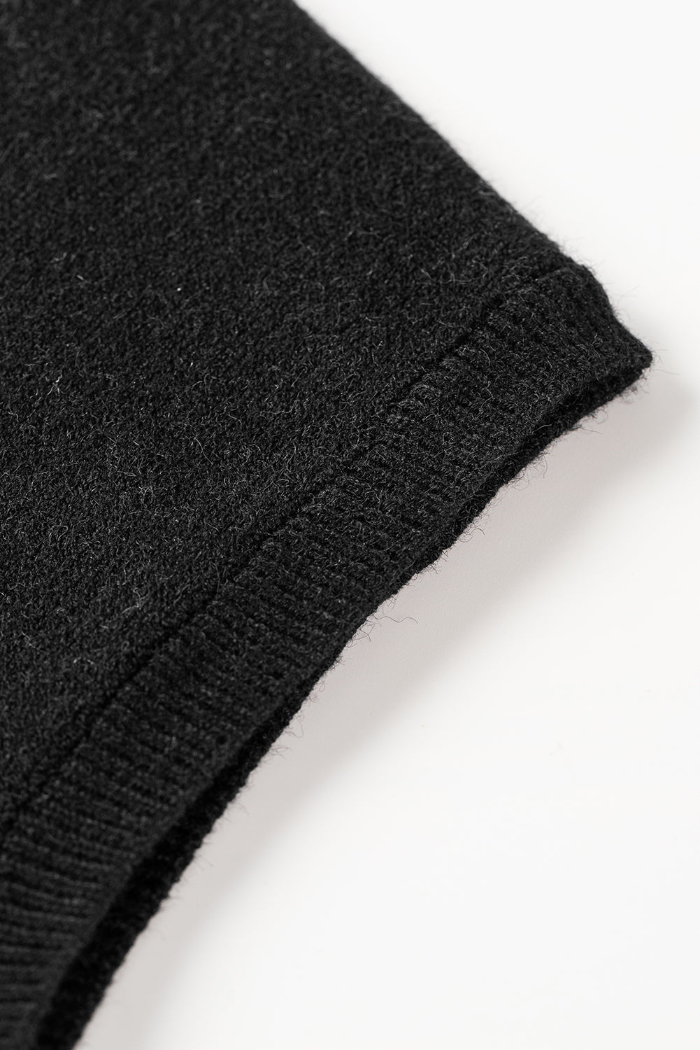 Blackish Green Patch Pocket Ribbed Knit Short Sleeve Sweater Dress