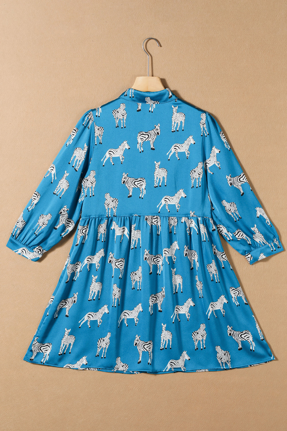 Black Leopard Print Button-up Long Sleeve Shirt Mini Dress