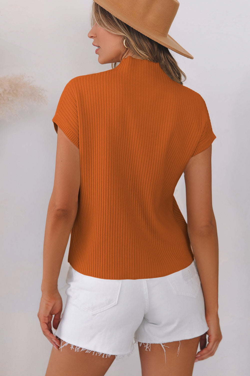 Blackish Green Patch Pocket Ribbed Knit Short Sleeve Sweater Dress