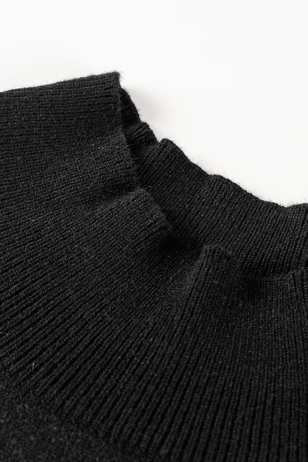 Blackish Green Patch Pocket Ribbed Knit Short Sleeve Sweater Dress