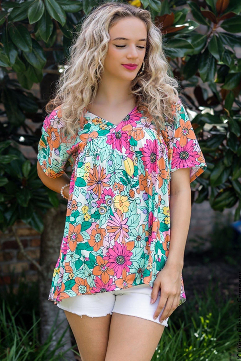 Multicolor Round Neck Sleeveless Floral Mini Dress