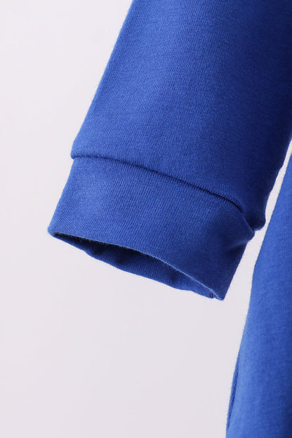 Blue character embroidery bubble unisex