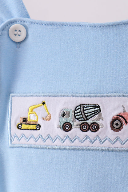Blue car embroidery bubble