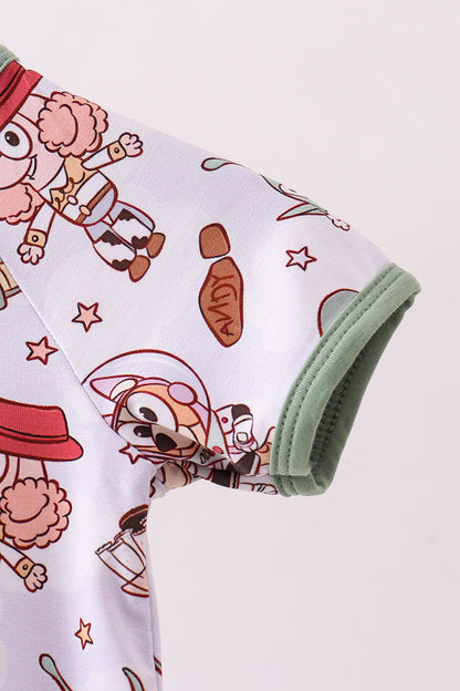 Sage character bamboo romper