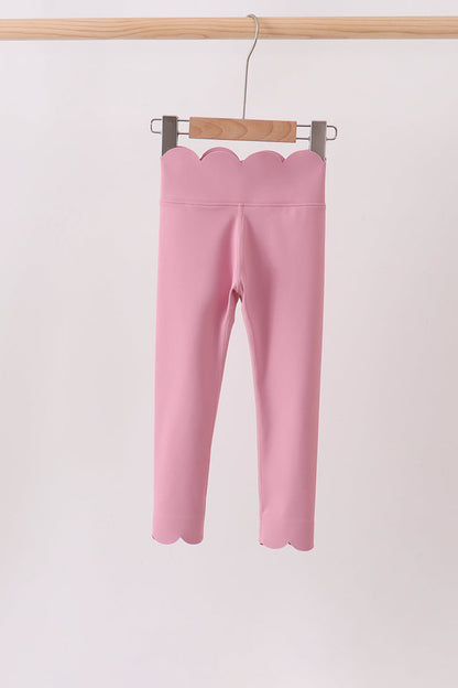 Lilac Scalloped Yoga Active Leggings