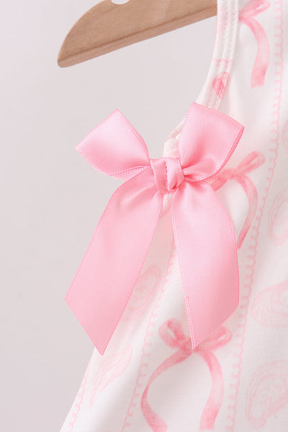 Pink Bow Print Bloomer Set