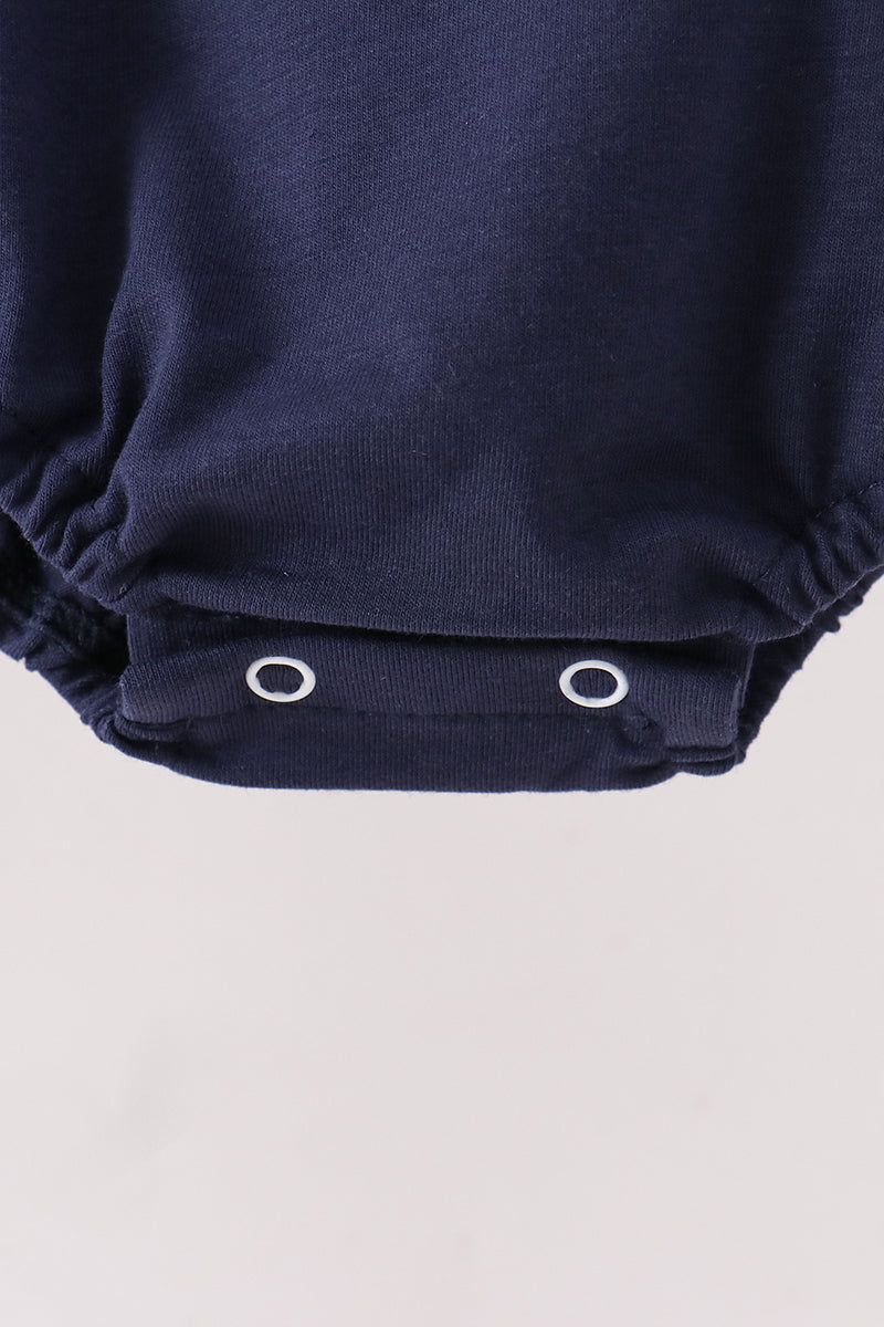 Navy football sequin bubble