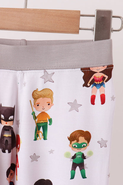 Grey character bamboo pajama set