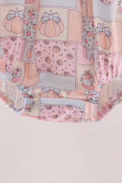Pink pumpkin ruffle bubble
