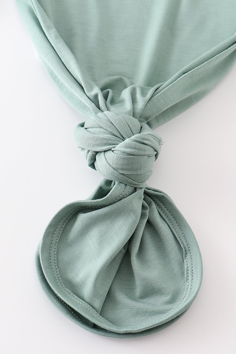 Teal bamboo baby 2pc gown