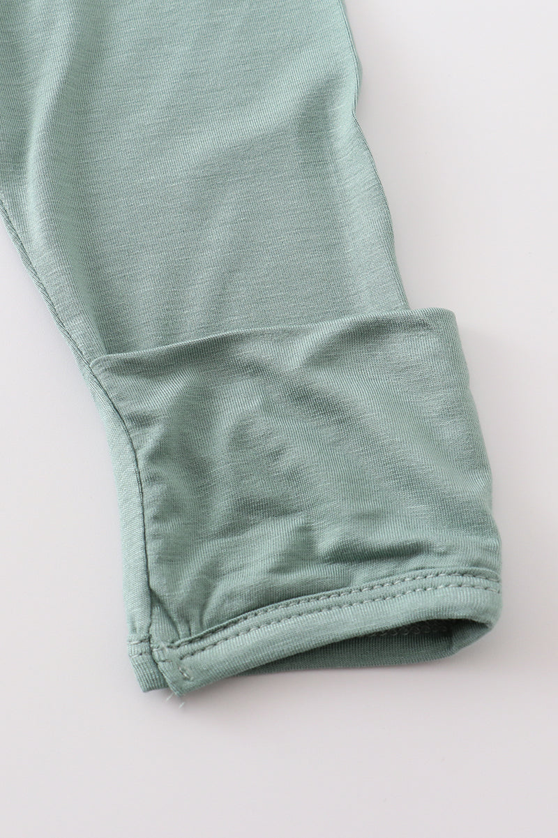 Teal bamboo baby 2pc gown