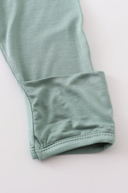 Teal bamboo baby 2pc gown