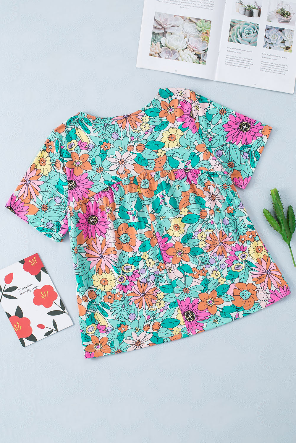 Multicolor Round Neck Sleeveless Floral Mini Dress