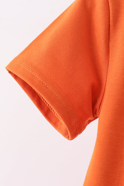 Orange scalloped active pants set