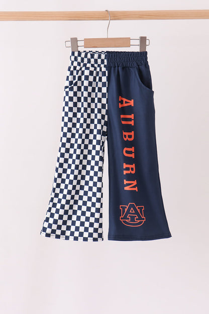 Navy Auburn checkered pants