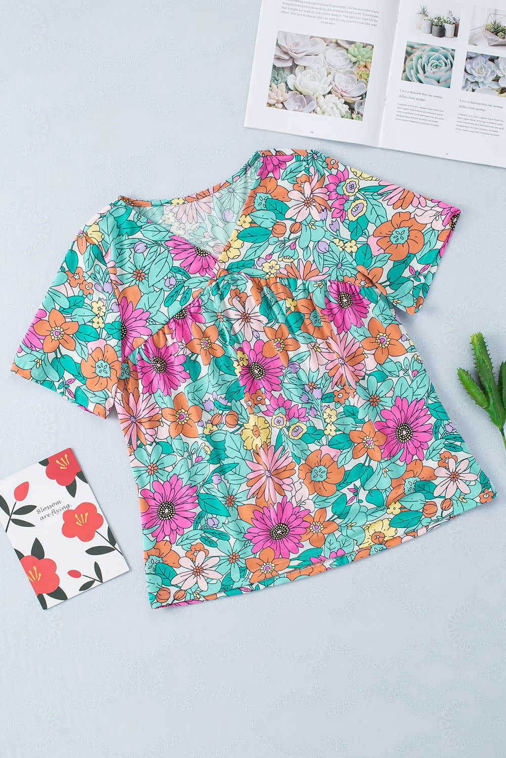 Multicolor Round Neck Sleeveless Floral Mini Dress