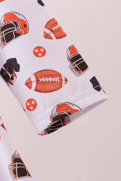 Premium orange tennessee print bamboo dress