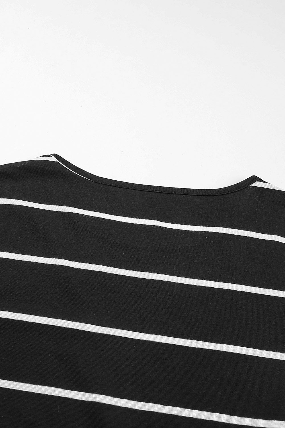 Black Stripe Print Open Back Sleeveless Maxi Dress with Slits