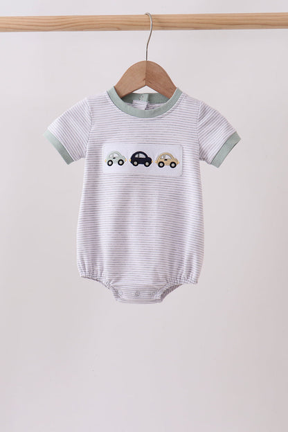 Green vehicle embroidery stripe bubble