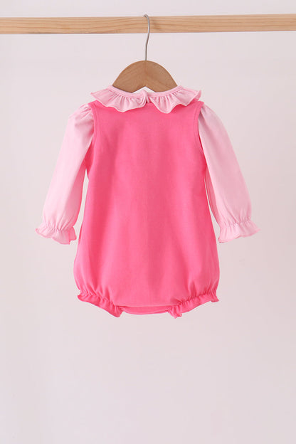 Pink Jack-O-Lantern applique 2pc bubble set