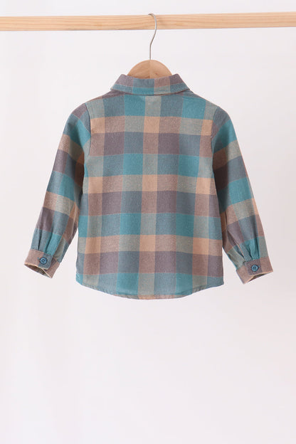 Teal Plaid Button Down Shirt