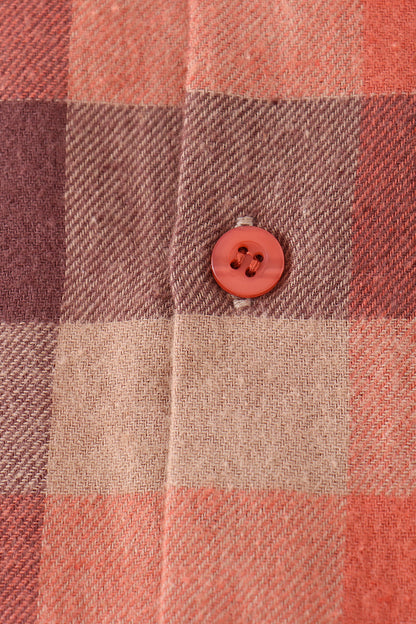 Rust Plaid Button Down Shirt