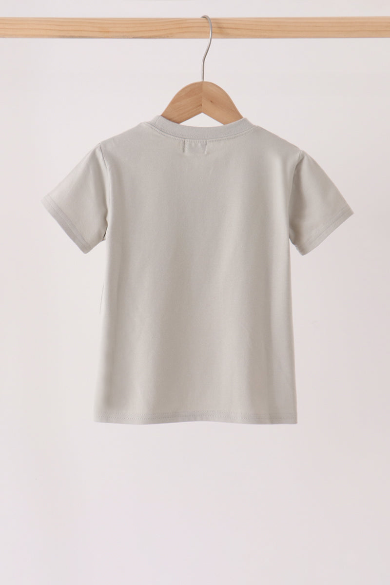 Gray Scarecrow Embroidery Top