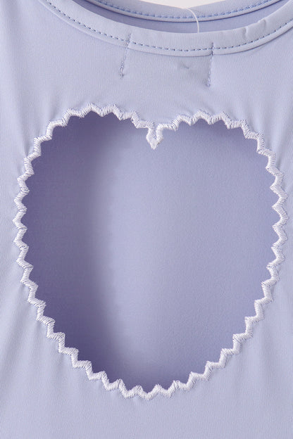Dusty Blue Scalloped Dress