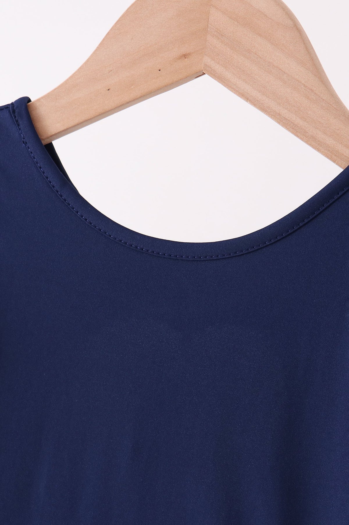 Navy Scalloped Dress