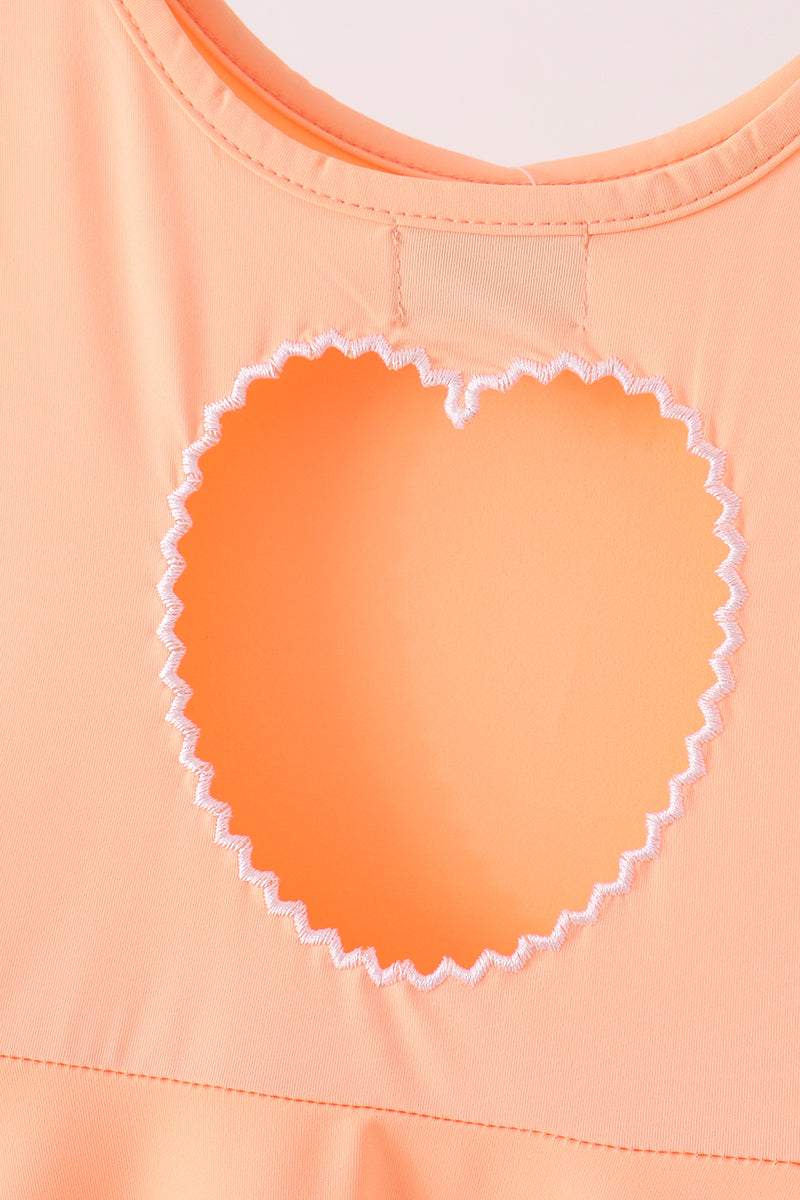 Coral Scalloped Dress