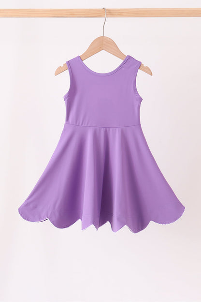 Purple Scalloped Dress