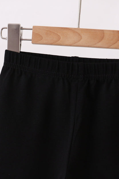 Black ruffle pants