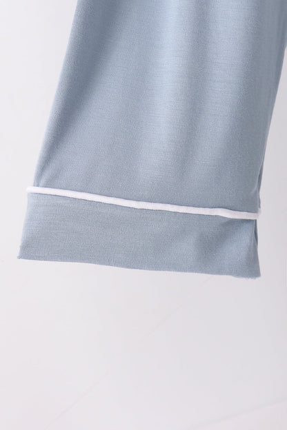 Blue bamboo mom pajama set – view 5