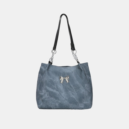 Bow Polyester Medium Tote Bag