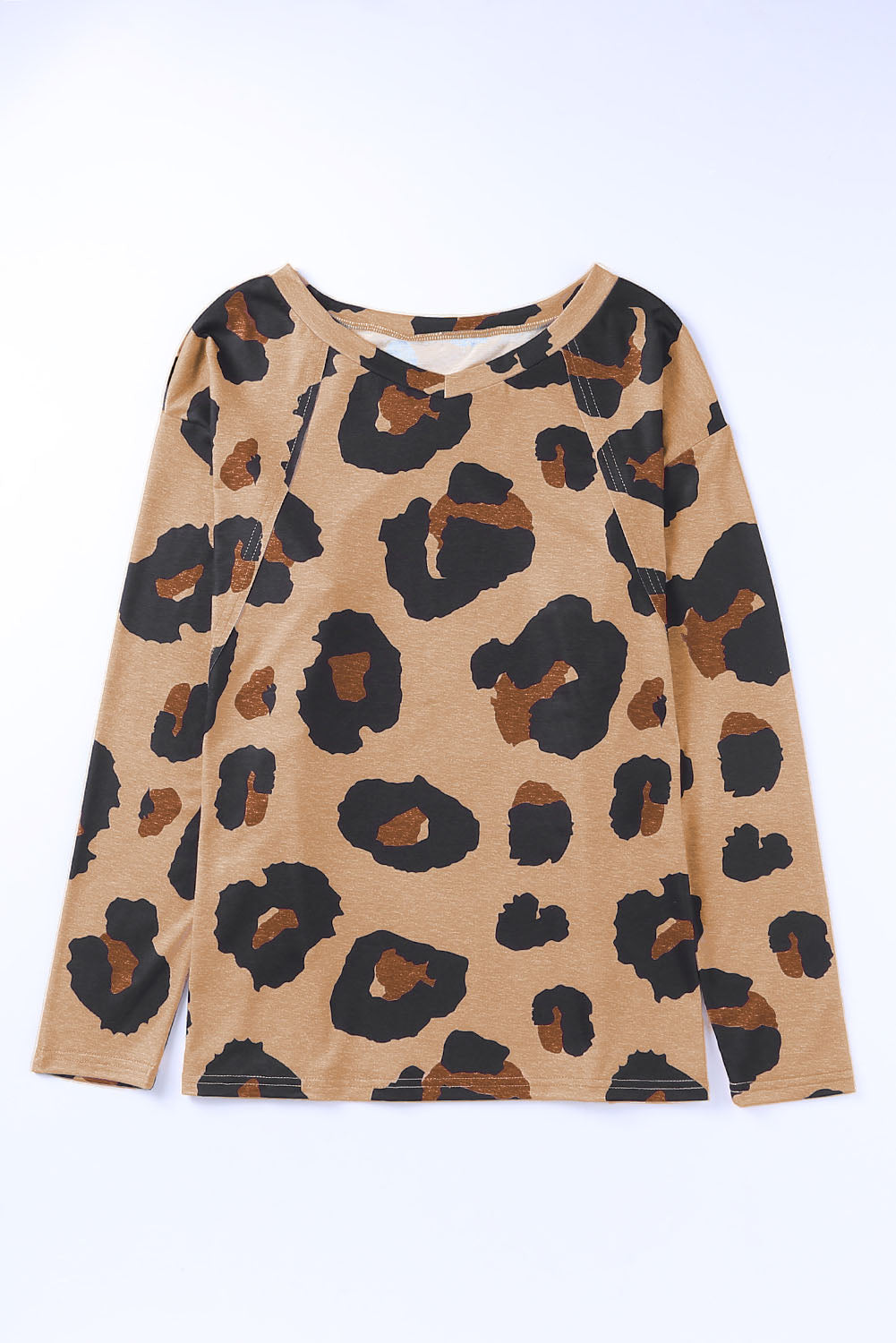 Leopard Print Button Front Bubble Sleeve Loose Knit Dress