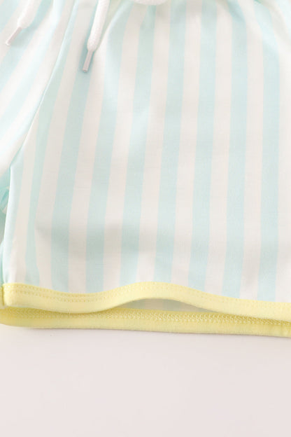 Blue stripe boy set