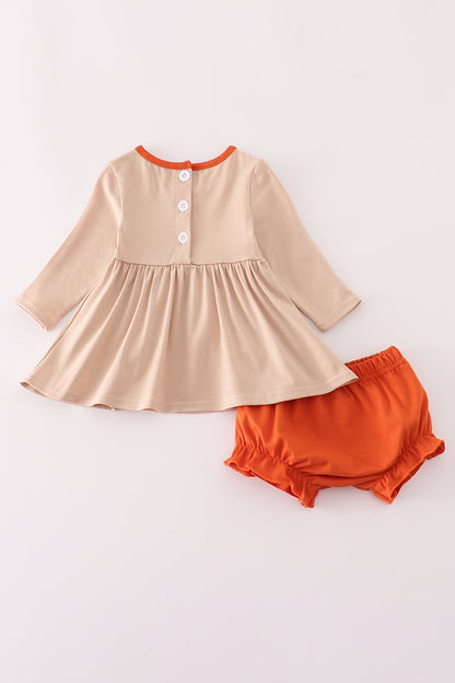 Rust isaiah embroidery bloomer set