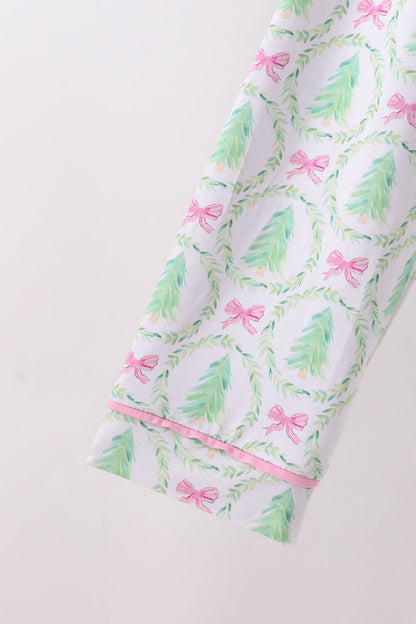 Green christmas tree mom pajama set
