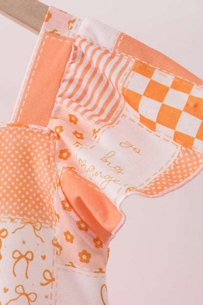 Orange Tennessee patchwork dress