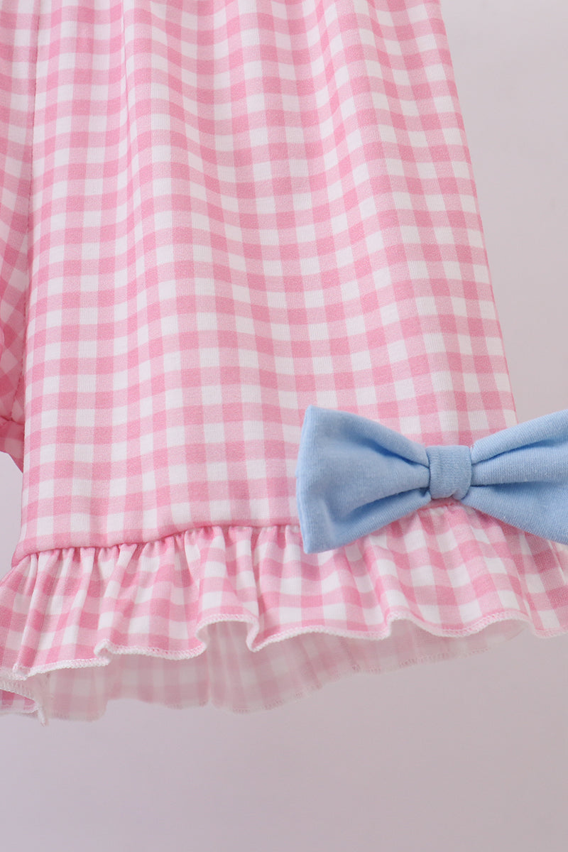 Blue character plane applique ruffle shorts est