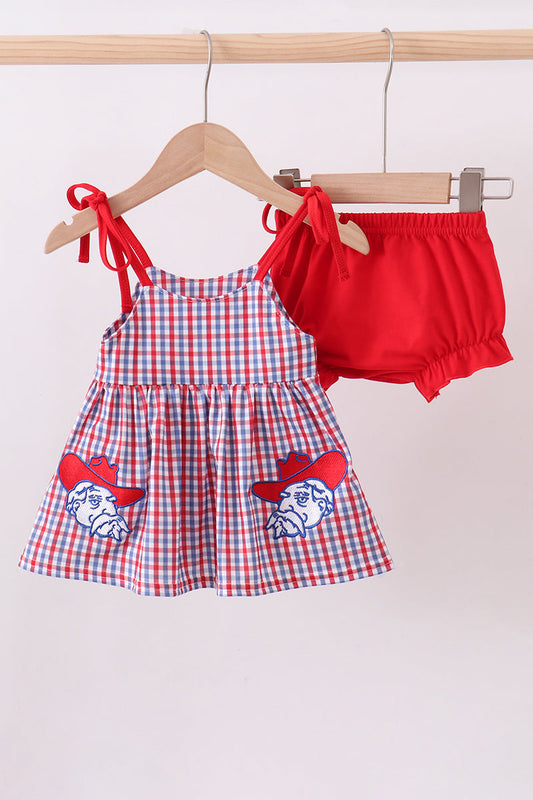 Ole Miss applique bloomer set