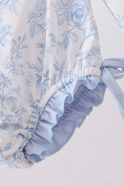 Blue whale applique rashguard