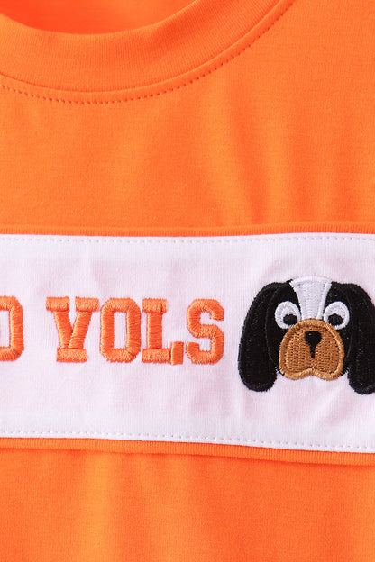 Tennessee go vols embroidery gingham shorts set