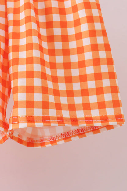 Tennessee go vols embroidery gingham shorts set