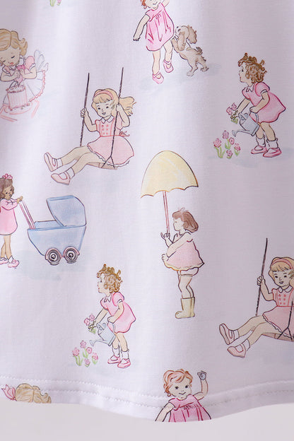Pink all day adventure bamboo dress